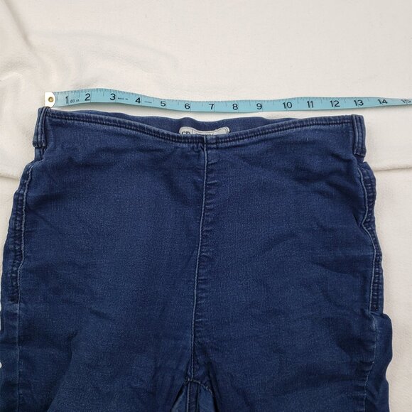 Free People Dark Wash Blue Jeans Size 27 Raw Hem Skinny Leg Distressed Pull-On - Picture 12 of 14